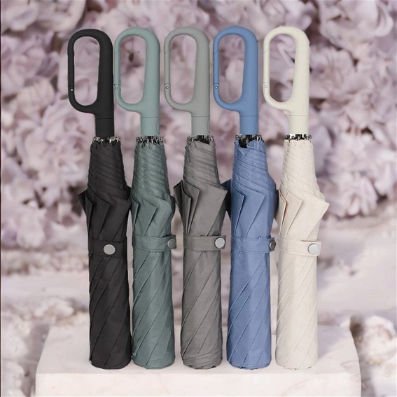 23inch Clip-on 2 Fold Umbrella